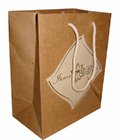 logo plain recyclable gift shopping carrier packaging red colored custom printed paper bag handle