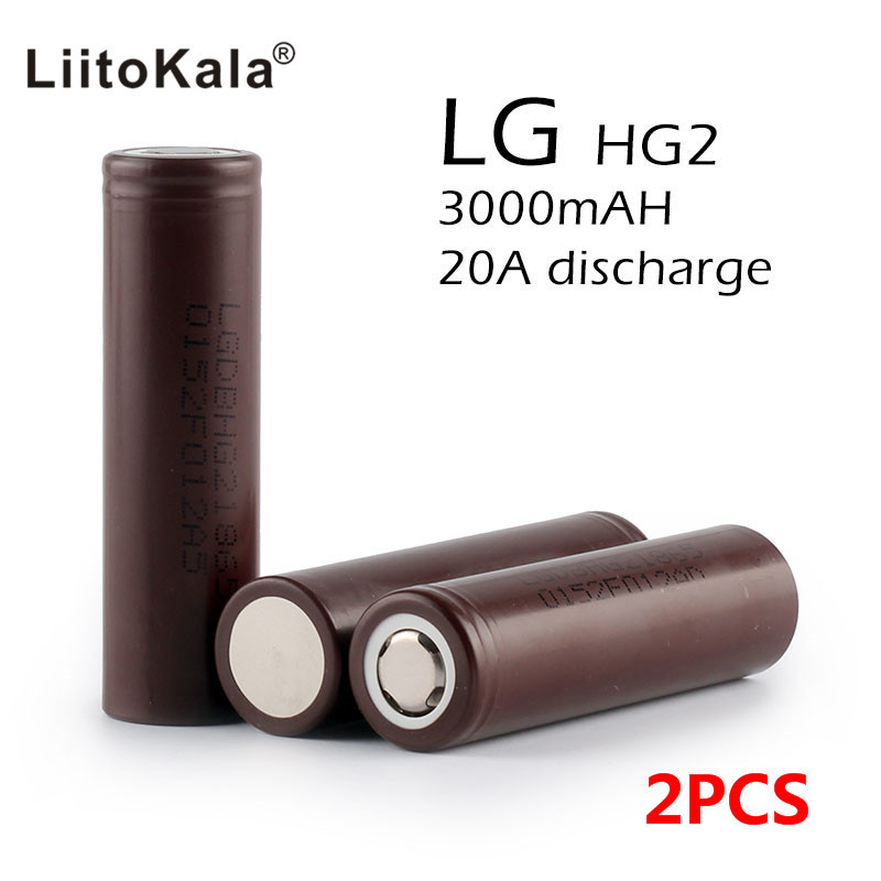 100% Korea Import High Quality Discharge  hg2 18650hg2 3000mah 20a batteries 18650 3.7v battery