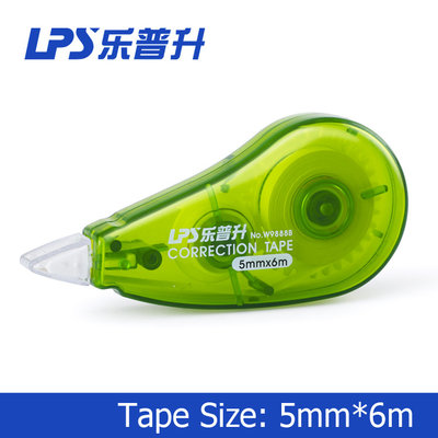 China School Green Colored Correction Tape 6M Plastic Student Correction Supplies supplier