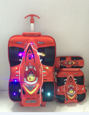 China 2016 Hot sale LED 3D EVA Kids' Trolley 3 pcs supplier