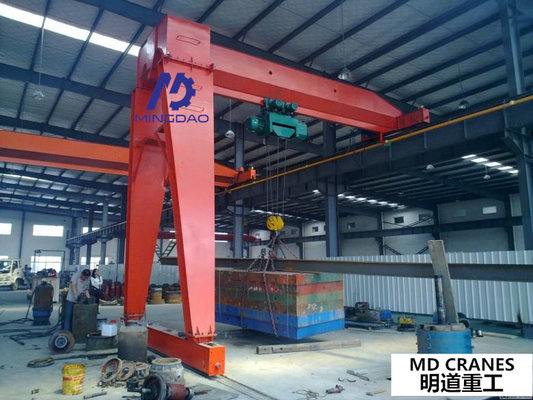 Double Girder Semi Half Gantry Crane 25 ton with Heavy Duty Trolley supplier