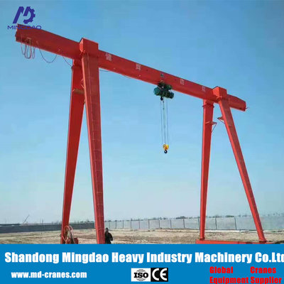 Wire Rope Electric Hoist Lifting Single Girder Gantry Crane for Sale supplier