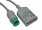 IEC Standard Spacelabs 5 Lead ECG Patient Cable , TRU-LINK Plug Style Snap End supplier