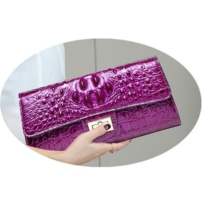 High-Quality Textured Crocodile Pattern Leather Clutch Women's New Ladies Banquet Handbag Shoulder Messenger Bag