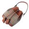 Original Design Ladies Bucket Bag Hand-Held Messenger Bag Imported Togo Cowhide Wool Houndstooth Tweed
