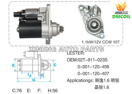 Audi Skoda VW Golf Car Starter Motor / Seat Ibiza Starter Motor Strong Durability