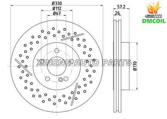 Rear Axle Auto Brake Parts Low Noise No Dust For Mercedes - Benz C - Class