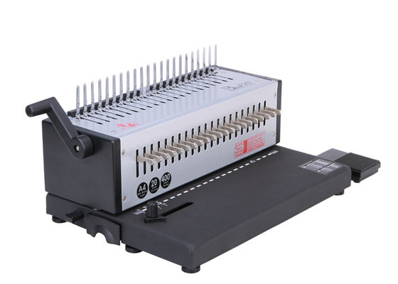 China A4 Size Electric Comb Binding Machine With Foot Pedal Controlled , 3x8 Mm Hole Size supplier