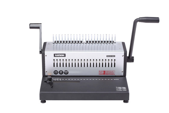 China White Manual Comb Binder Machine Double Handles 21 Holes With Free Pins supplier