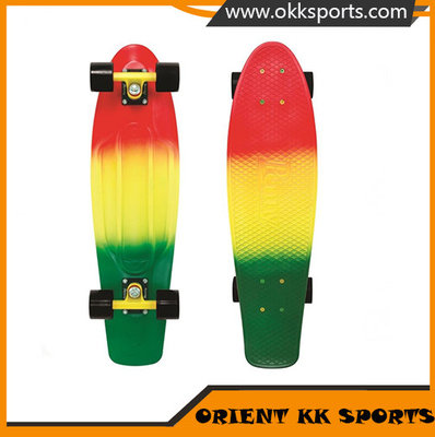 22 Inch three 3 colored fade cruiser retro plastic skateboard
