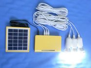 solar power system 5W solar system with lithium battery for solar home LED light yellow