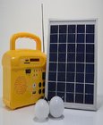 30W portable solar power system with radio, DC12V and USB output for solar home lighting, radio and MP3