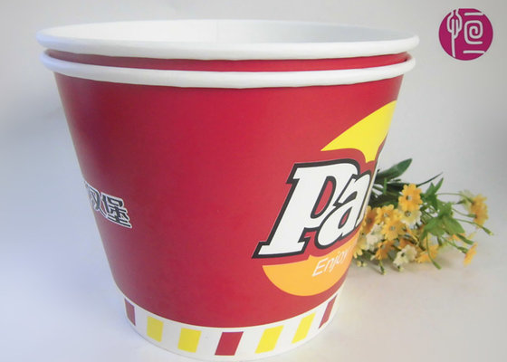 China 120oz Paper Popcorn Buckets Logo Printed , Disposable Popcorn Containers supplier