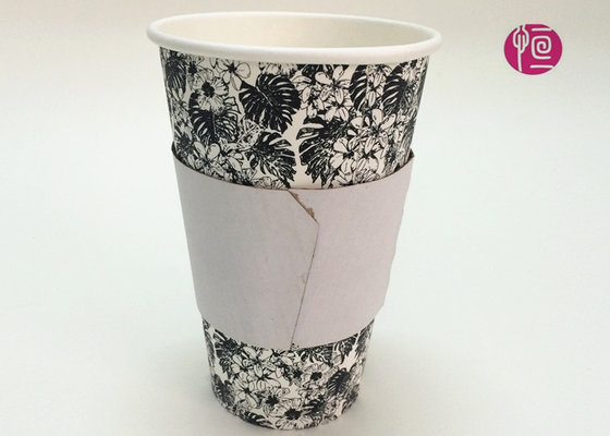 China 12oz White Coffee Sleeves Offset Paper With Logo Single Wall Paper Cup supplier
