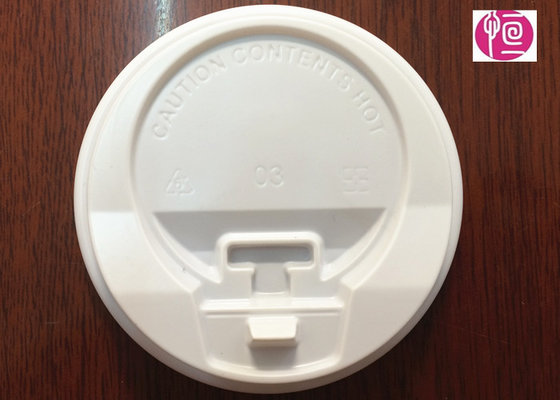 China 8oz / 12oz / 16oz White Color Coffee Cup Lids With A Cap / PS Material supplier