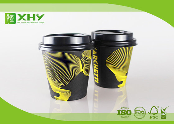 China 6oz 80mm Top Eco Friendly Takeaway Coffee Single Wall  Paper Cups with Lids By Flexo Print supplier