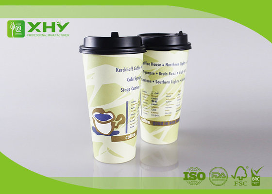 China Custom Printed 20oz  Hot Paper Cups With Lid , Eco Friendly Disposable Coffee Cups supplier