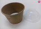 QR Code Artwork Flexo Printed Kraft Paper Soup Bowls 16oz eco friendly supplier
