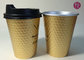 12oz Diamond Shape Ripple Wall In Double Wall Layer Paper Cup With Lid supplier