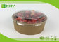 Disposable Kraft Brown Paper Salad Bowls Food Container with Clear Lids supplier