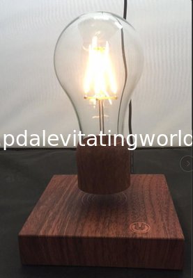 wooden base magnetic floating levitate led bulb lamp