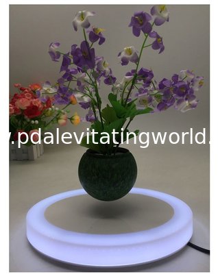 led light magnetic levitation floating air bonsai plant pot tree gift