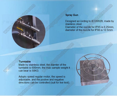 IPX5 and IPX6 Waterproof test stand according to IEC60529 made by stainless steel