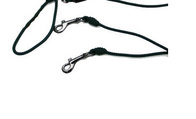 Durable Timberwolf Alpine Rope 2-Dog Lead Black Dog Leash Adjustable