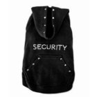 Black Security Custom Dog Hoodies for pets apparel size X XX