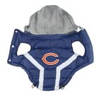 Personalized Chicago Bears Dog Puffer Vest Embroidered Logo Pet Pug clothes