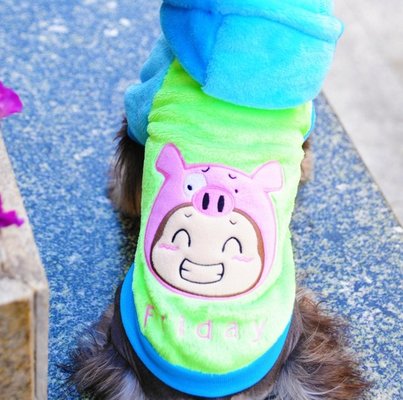 Fashion Spring Summer Pet Clothes Deer Pattern Dog Hooded Sweatshirts Knitting Wool