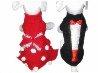 Pet Bride And Groom Dog Costumes XS - XL for Chihuahuas , Pomeranian