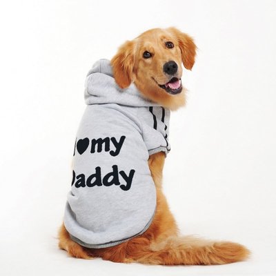 S M L XL Large Breed Dog Golden Retriever Clothes Grey , Yellow Color