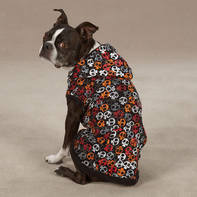 Customize Bone Heads Dog Waffle Hoodie Pet clothing for French Bulldog