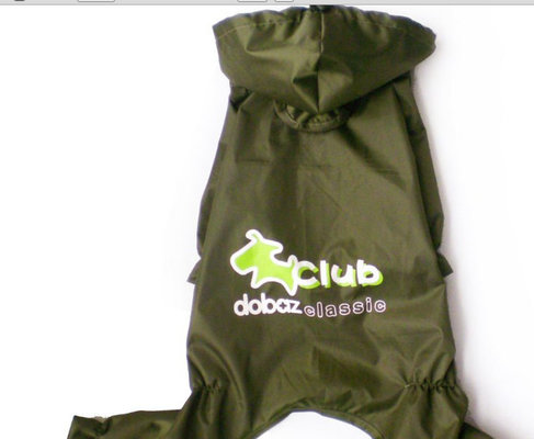 100% Polyester Army Green Dog Rain Coat For Labrador Retriever , Siberrian Husky