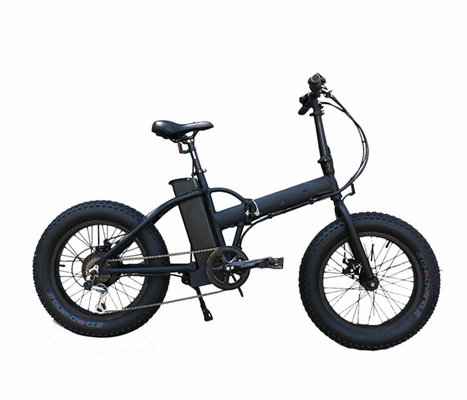 China Bafang Motor Electric Folding Bike With Fat Tires , Max Speed 35-40km/H supplier