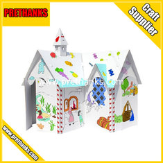China Educational doodle house Model 3D Puzzle colorful DIY painting toy supplier