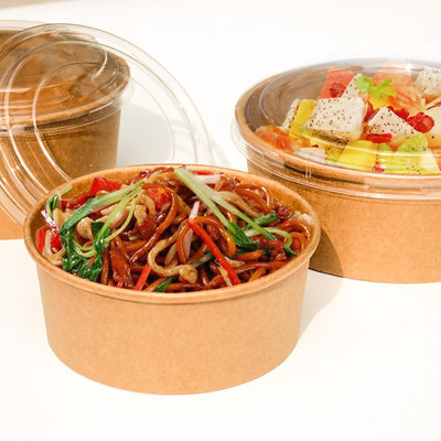 China Disposable durable thickness warp up bowl for fast food to-go box fruit salad with clear lid supplier