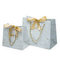 Ivory paper customised marble paper bag stone design candy bags handmade rope handle supplier