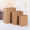 Kraft brown paper bag with handles book packaging bag window supplier