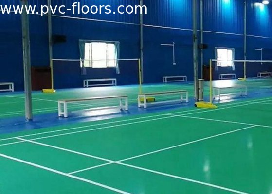 Factory price blue Pure Color Vinyl Floor for sports with foamed back