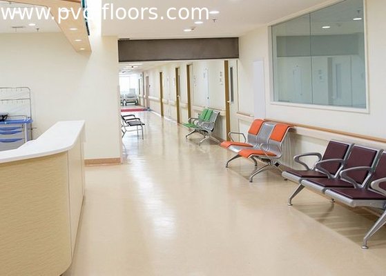 Environmental antibacterial slip-resistance waterproof floral PVC vinyl floor for Hospital decoration