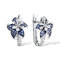 925 Sterling Silver Hoop Earrings Cubic Zirconia Flower Shape Hoop Earrings for Women and Girl supplier