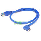 China Micro USB 3.0 Connector Data Cable 90 Degree AM / MicroB USB3.0 Adapter Cord 1m 3FT Blue For External Micro-B USB3.0 HD manufacturer