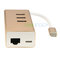 USB 3.1 Type C  To 3 Ports  Hub + Ethernet Network LAN + Charging Port Adapter For Macbook factory