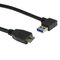 China 30CM 1FT USB 3.0 Cable Type A-Male 90 degree To Micro B straight Super-Speed 5Gbps Cord Bl exporter