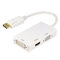 China Display Port DP to HDMI DVI VGA Male to Female 3in1 Digital Cable Adapter For PC Laptop exporter