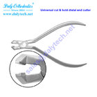 Distal end cutter and safety hold pliers of orthodontic devices from dental supplies