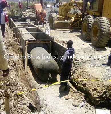 inflated rubber balloon used for making single ring culvert double ring culvert