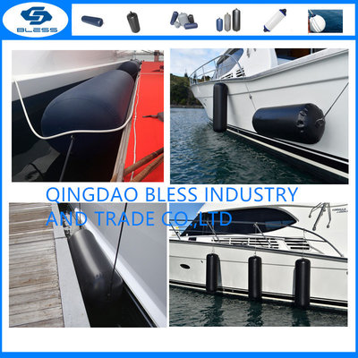 Inflatable Bumper Rubber PVC Twin Eye Ribbed Fender for Boat